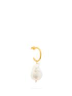 Matchesfashion.com Alighieri - The Lion And The Baroque Pearl Single Earring - Mens - Gold