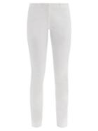 Matchesfashion.com Joseph - Eliston Stretch Twill Slim Leg Trousers - Womens - White