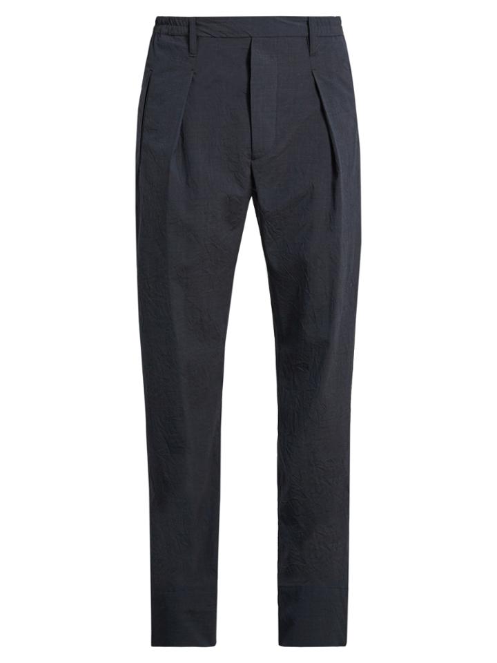 Lemaire Pleated Straight-leg Wool-blend Trousers