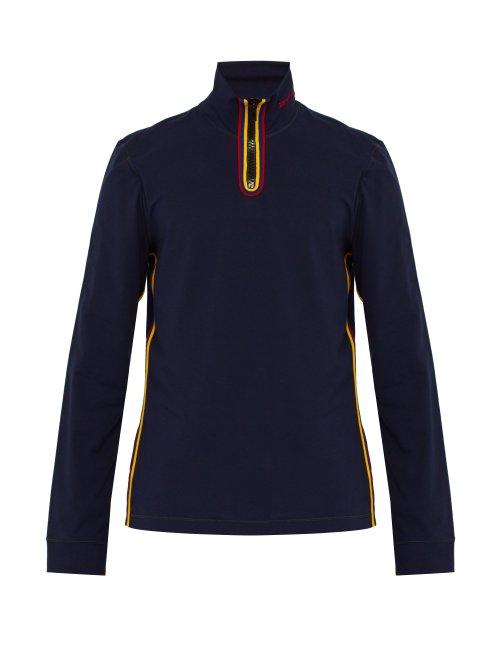 Matchesfashion.com Calvin Klein 205w39nyc - Contrast Trim Stretch Cotton Top - Mens - Navy