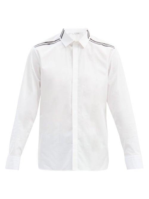 Matchesfashion.com Neil Barrett - Striped Cotton Poplin Shirt - Mens - White Black