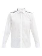 Matchesfashion.com Neil Barrett - Striped Cotton Poplin Shirt - Mens - White Black
