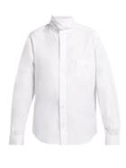 Matchesfashion.com Toga - Stand Collar Cotton Shirt - Womens - White