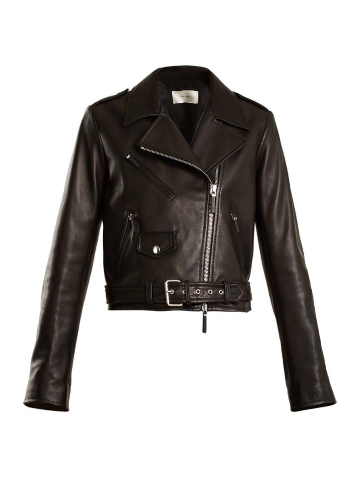 The Row Perlin Leather Biker Jacket