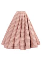 Matchesfashion.com 1 Moncler Pierpaolo Piccioli - Pleated Lacquered Down-filled Maxi Skirt - Womens - Light Pink