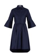 Palmer/harding Flounce-sleeve Cotton Shirtdress