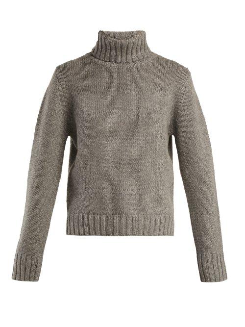 Matchesfashion.com Allude - Roll Neck Cashmere Sweater - Womens - Grey