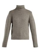 Matchesfashion.com Allude - Roll Neck Cashmere Sweater - Womens - Grey