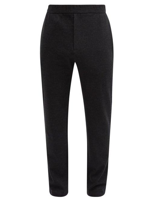 Matchesfashion.com The Row - Tale Wool-blend Track Pants - Mens - Dark Grey