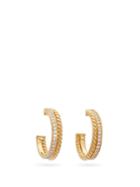 Matchesfashion.com Patcharavipa - Slice Rope 18kt Gold And Diamond Earrings - Womens - Gold