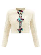 Isabel Marant - Gradiazi Pompom-trimmed Wool-blend Jacket - Womens - Ivory