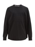 Matchesfashion.com Palm Angels - Logo Print Cotton T Shirt - Mens - Black