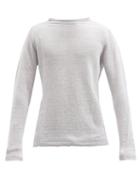 Matchesfashion.com 120% Lino - Rolled-edge Linen Sweater - Mens - Blue