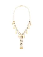 Matchesfashion.com Pippa Small Turquoise Mountain - Tamadun Agate 18kt Gold Plated Necklace - Womens - Grey