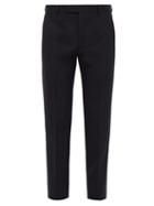 Matchesfashion.com Berluti - Tailored Mid Rise Wool Twill Trousers - Mens - Navy