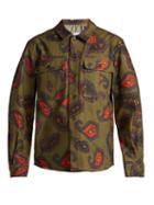 Matchesfashion.com Toga - Paisley Print Patch Pocket Cotton Shirt - Womens - Khaki