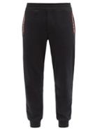 Matchesfashion.com Alexander Mcqueen - Logo-jacquard Cotton-jersey Track Pants - Mens - Black