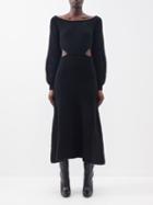 Chlo - Cutout-panel Wool And Cashmere-blend Dress - Womens - Black