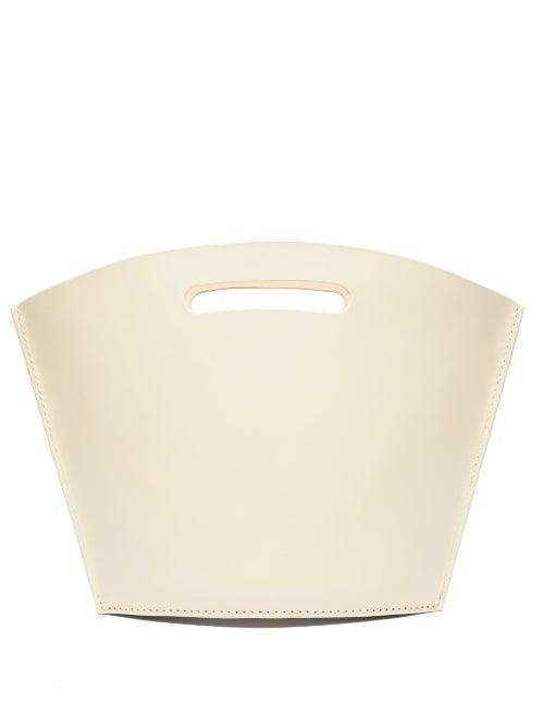 Matchesfashion.com Lauren Manoogian - Baby Barcelona Coated-leather Tote - Womens - White