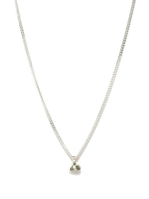 Matchesfashion.com Pearls Before Swine - Spliced Raw Diamond & Sterling-silver Necklace - Mens - Silver