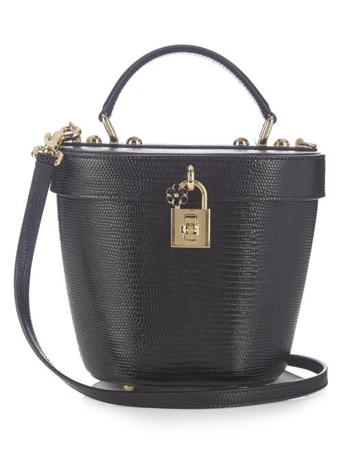 Dolce & Gabbana Lizard-effect Leather Basket Bag