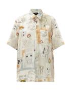 Matchesfashion.com Stella Mccartney - X Yoshitomo Nara Ricky Silk Shirt - Womens - Ivory Multi
