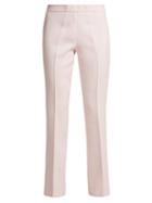 Matchesfashion.com Giambattista Valli - Crepe Slim Fit Trousers - Womens - Pink