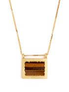 Matchesfashion.com Orit Elhanati - Palermo Tiger Eye & 18kt Gold Necklace - Womens - Brown