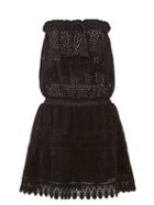 Matchesfashion.com Melissa Odabash - Iris Bandeau Crocheted Cotton Poplin Dress - Womens - Black