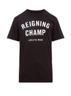 Matchesfashion.com Reigning Champ - Logo Print Cotton Jersey T Shirt - Mens - Black