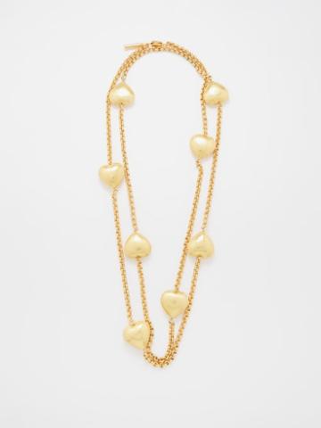 Timeless Pearly - Multi-way Heart Gold-plated Necklace - Womens - Yellow Gold