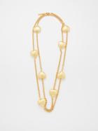Timeless Pearly - Multi-way Heart Gold-plated Necklace - Womens - Yellow Gold
