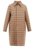 Matchesfashion.com Ami - Point Collar Checked Wool Coat - Mens - Beige Multi