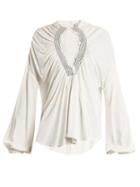 Matchesfashion.com Rachel Comey - Siphon Smocked Cut Out Top - Womens - Ivory