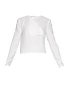 Danielle Romeril Thea Contrast-hem Crepe Top