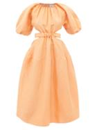 Aje - Mimosa Cutout Cotton Midi Dress - Womens - Orange