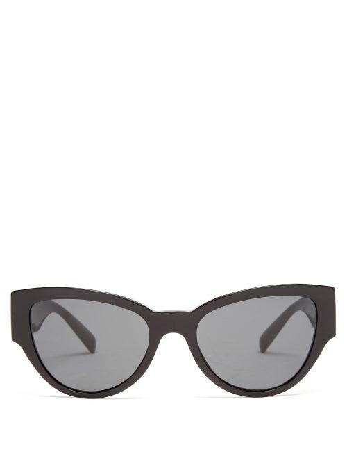 Ladies Accessories Versace Eyewear - Cat-eye Acetate Sunglasses - Womens - Black Gold