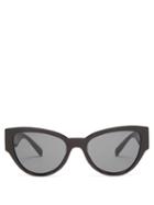 Ladies Accessories Versace Eyewear - Cat-eye Acetate Sunglasses - Womens - Black Gold