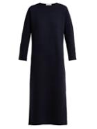 Matchesfashion.com The Row - Veronia Merino Wool Blend Dress - Womens - Navy