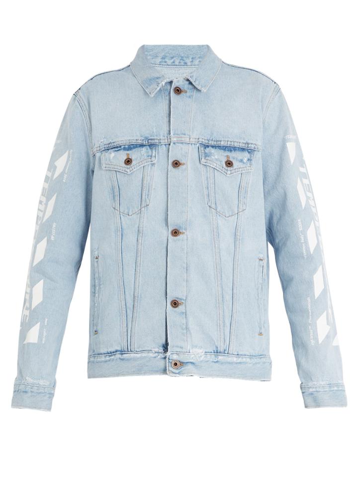Off-white Temperature-print Denim Jacket