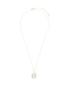 Matchesfashion.com Mateo - Initials Diamond, Quartz & 14kt Gold Necklace N-z - Womens - Crystal