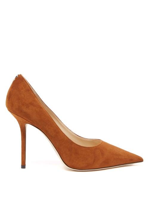 Jimmy Choo - Love 100 Suede Pumps - Womens - Brown