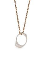 Matchesfashion.com Maison Margiela - Mother Of Pearl Ring Sterling Silver Necklace - Mens - Silver Multi