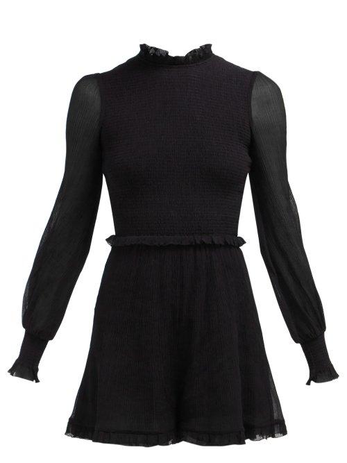 Matchesfashion.com Zimmermann - Primrose Cotton And Silk Blend Playsuit - Womens - Black