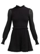 Matchesfashion.com Zimmermann - Primrose Cotton And Silk Blend Playsuit - Womens - Black