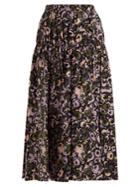 Marni Floral-print Cotton Midi Skirt