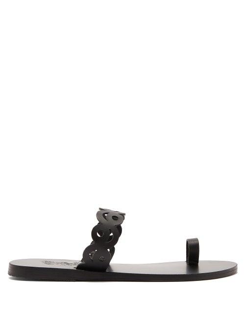 Matchesfashion.com Ancient Greek Sandals - Notia Cut-out Leather Sandals - Womens - Black