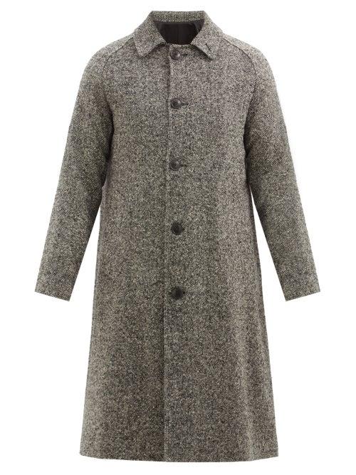 Matchesfashion.com Ami - Single-breasted Wool-blend Overcoat - Mens - Grey