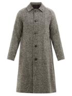 Matchesfashion.com Ami - Single-breasted Wool-blend Overcoat - Mens - Grey