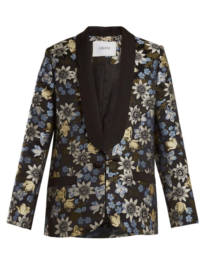 Erdem Anisha Floral-jacquard Jacket